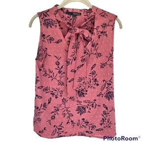 Harve Benard Women’s Sleeveless Floral Neck Tie Top